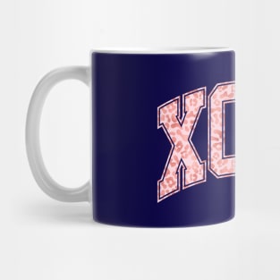 XOXO Varsity Letter Glamour Cheetah Pink Gold Mug